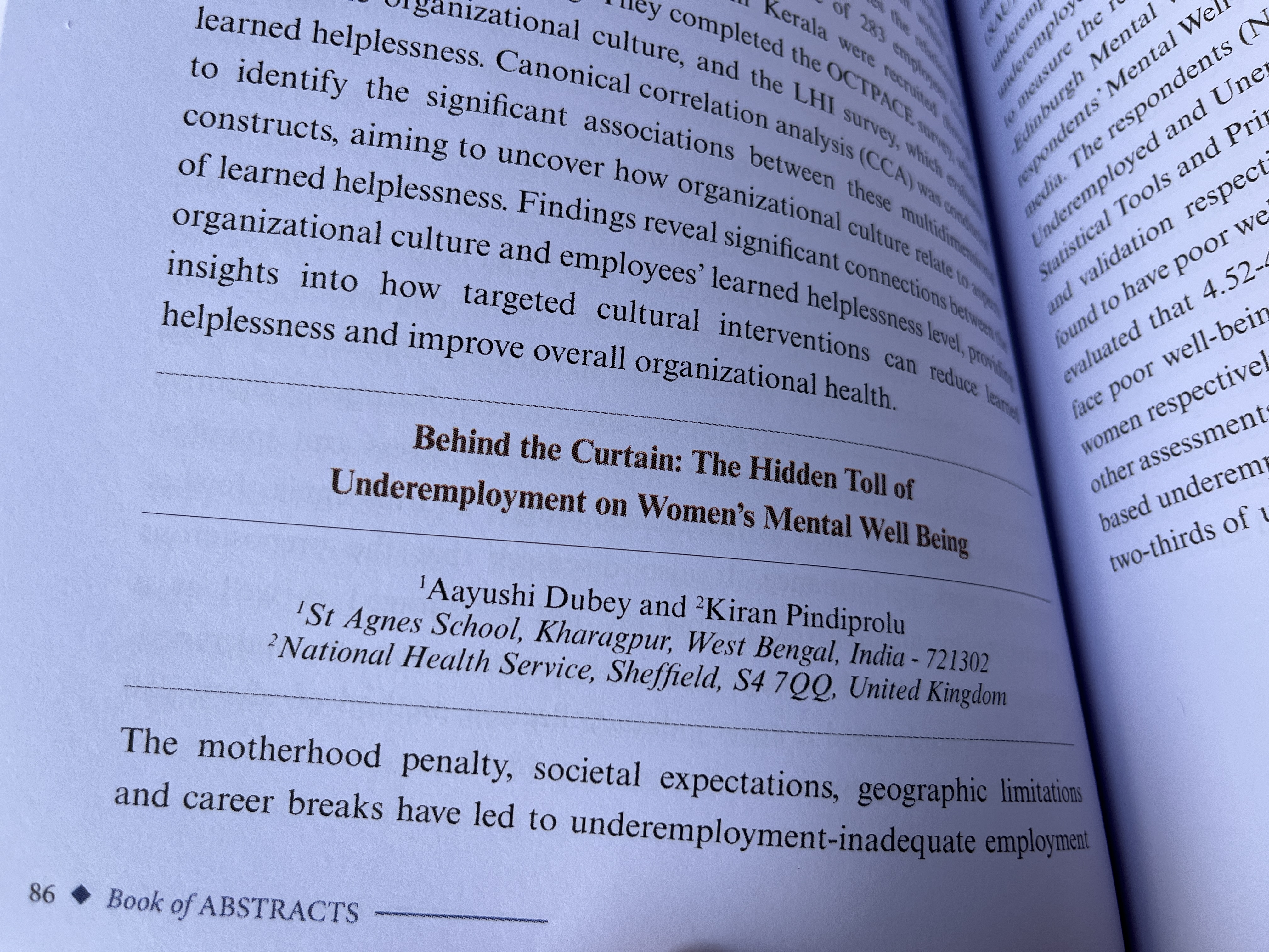 Study in the Book of Abstracts